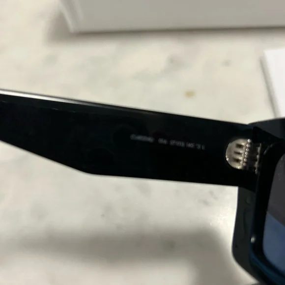 Celine Black Rectangular Slim-Edge Sunglasses - Picture 8 of 8